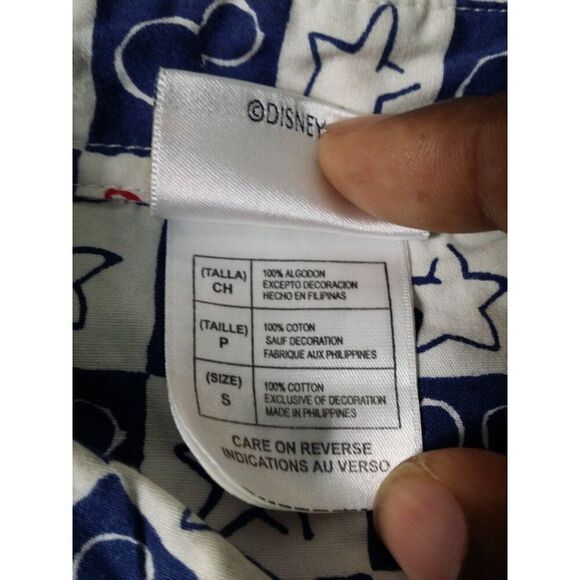 Vintage Disney Store Patriotic Mickey‎ Mouse Button Up Shirt Sz S Men Kidcore - Picture 9 of 9